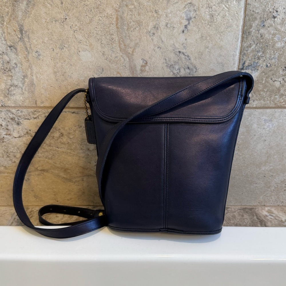 Rare Vintage Coach Jackson Navy Leather bag - Picture 2 of 11